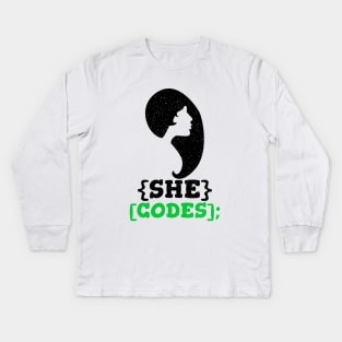 Women Who Code Empowering Women in Technology Kids Long Sleeve T-Shirt